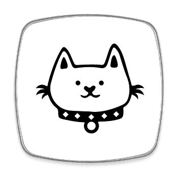 Cat Comic - Square fridge magnet - white - Front