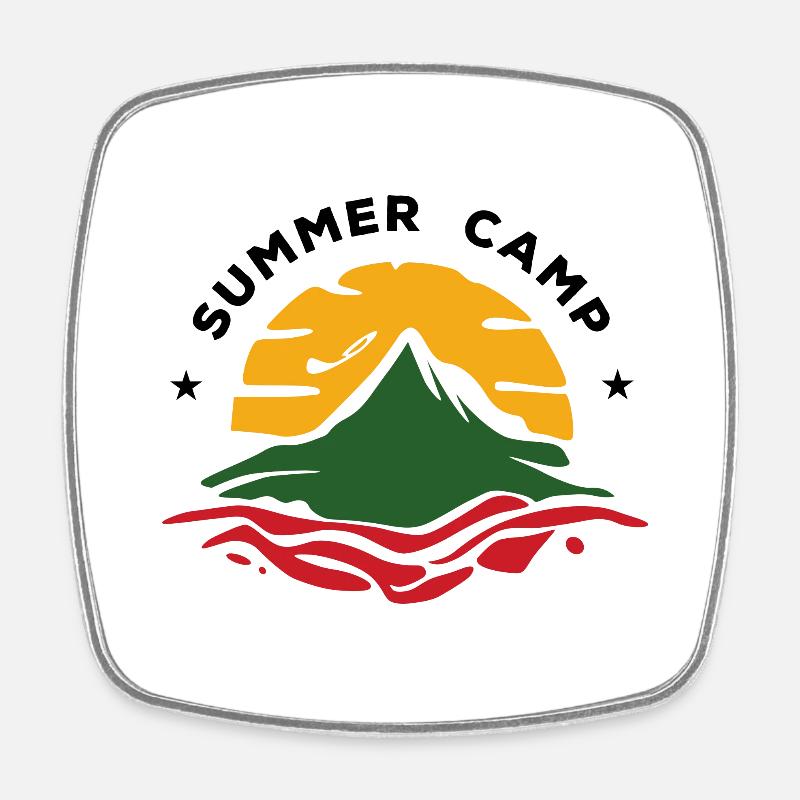 SUMMER CAMP - Square fridge magnet - white