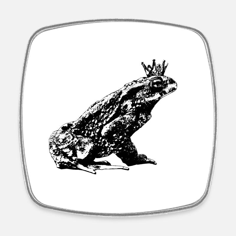 Crowned Toad - Square fridge magnet - white