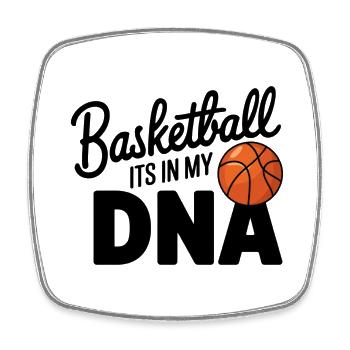 Basketball ist in meiner DNA - Viereckiger Kühlschrankmagnet - Weiß - Vorne
