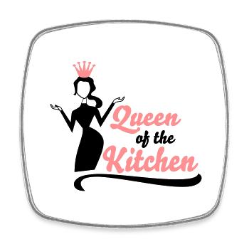 Lustige Geschenke für Frauen die gern kochen - Viereckiger Kühlschrankmagnet - Weiß - Vorne