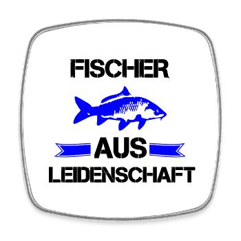 Fishermen with passion - Square fridge magnet - white - Front