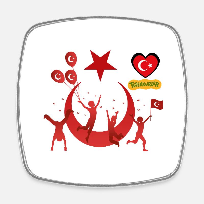Turkiyelove - Square fridge magnet - white