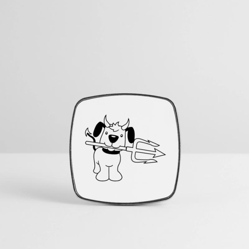 Dog Devil Satan Hell Evil Trident Horns Cool Square fridge magnet