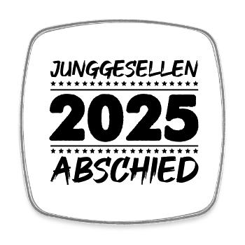 Junggesellenabschied 2025 - Viereckiger Kühlschrankmagnet - Weiß - Vorne
