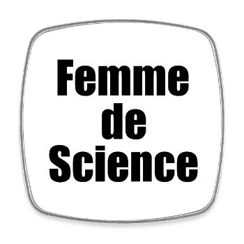Femme de science - Magnet carré - blanc - Devant