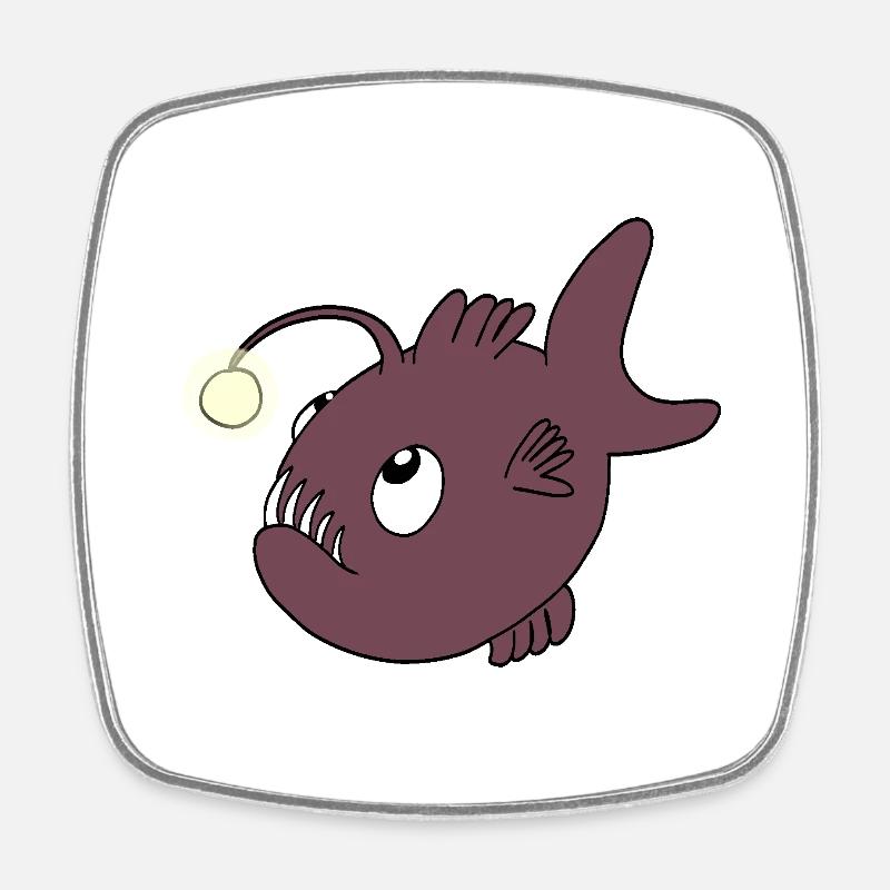Frogfish - Square fridge magnet - white