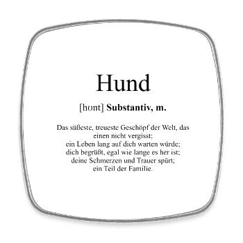 Hund Definition Dictionary - Viereckiger Kühlschrankmagnet - Weiß - Vorne