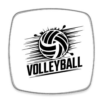 volleyball - Square fridge magnet - white - Front