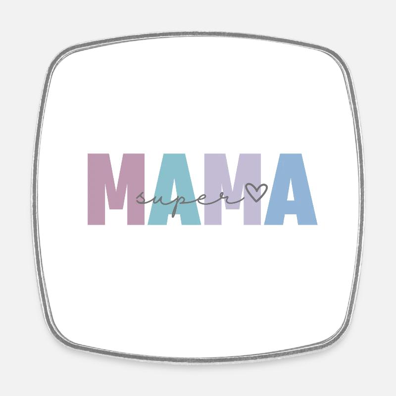 Super mom - Square fridge magnet - white