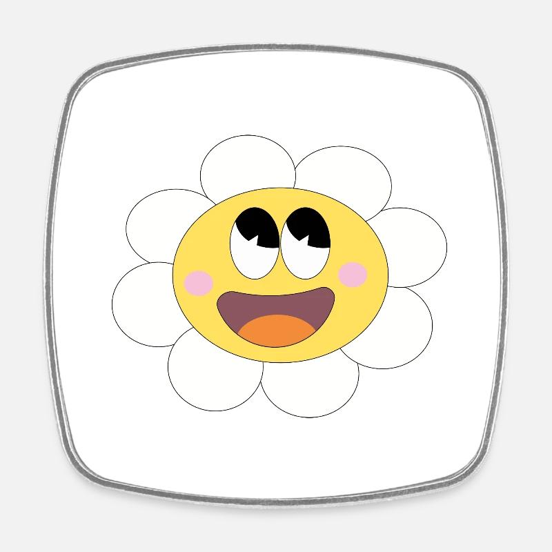 Jolie petite fleur ! - Magnet carré - blanc