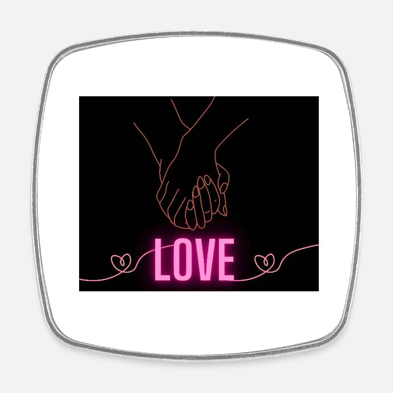 LOVE - Square fridge magnet - white