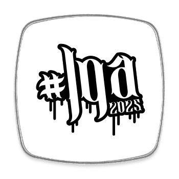 Jga 2025 - Viereckiger Kühlschrankmagnet - Weiß - Vorne