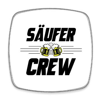 Säufer Crew Bier - Viereckiger Kühlschrankmagnet - Weiß - Vorne