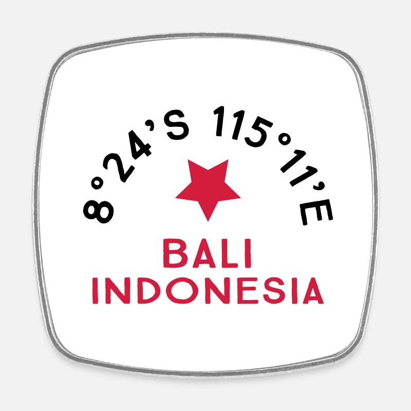 Bali - Magnet carré - blanc