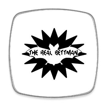 The Real Bettman - Viereckiger Kühlschrankmagnet - Weiß - Vorne