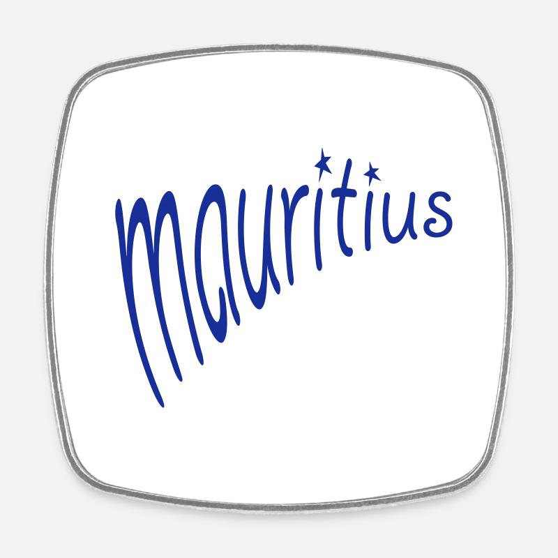 Mauritius - Square fridge magnet - white