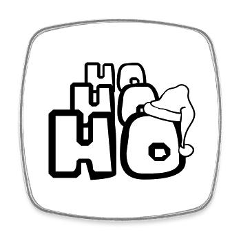 cool santa ho ho ho christmas nikolaus we - Square fridge magnet - white - Front