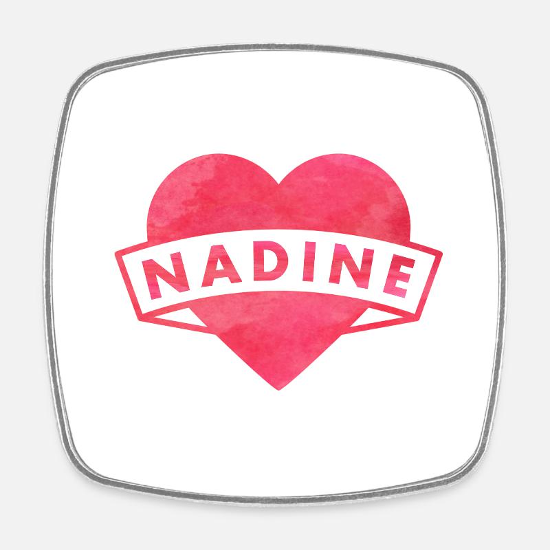 Nadine - Magnet carré - blanc
