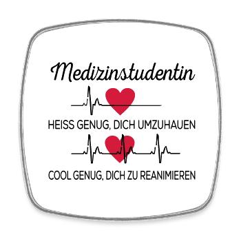 Medizinstudentin - Viereckiger Kühlschrankmagnet - Weiß - Vorne