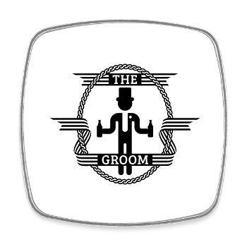 The Groom (1C) - Viereckiger Kühlschrankmagnet - Weiß - Vorne