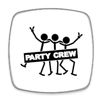 Party Crew Team - Square fridge magnet - white - Front
