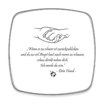 If it's too hard to look back ... - Square fridge magnet - white - Front