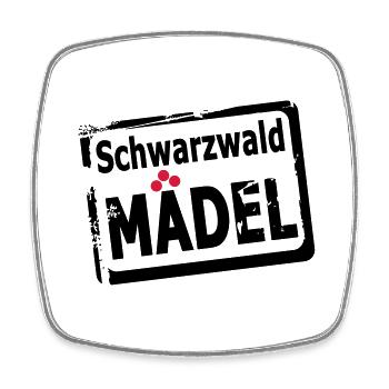 Schwarzwaldmädel - Viereckiger Kühlschrankmagnet - Weiß - Vorne