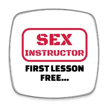 Sex - Sexy - Humor - Wife - Couple - Marriage - Square fridge magnet - white - Front