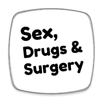 Doctor Arzt Surgeon Chirurg Surgery Chirurgie - Square fridge magnet - white - Front