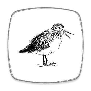 Coureur de la rivière Oiseau - Magnet carré - blanc - Devant