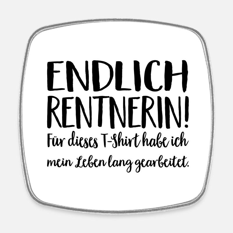 Rentnerin - Viereckiger Kühlschrankmagnet - Weiß