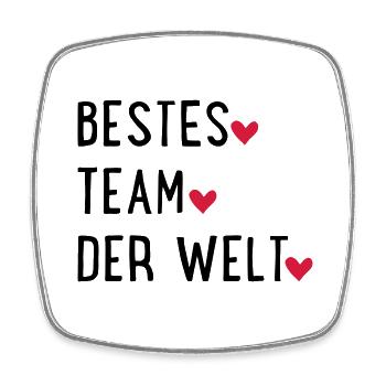 Bestes Team der Welt - Viereckiger Kühlschrankmagnet - Weiß - Vorne