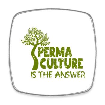 Permaculture is the answer - Viereckiger Kühlschrankmagnet - Weiß - Vorne
