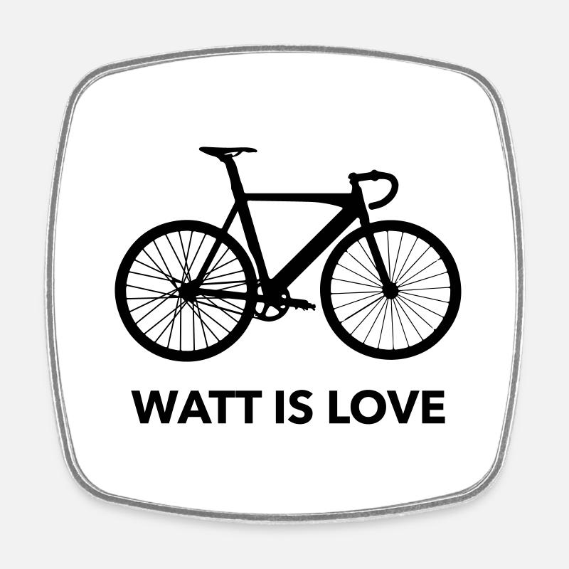 Watt is Love Road - Viereckiger Kühlschrankmagnet - Weiß