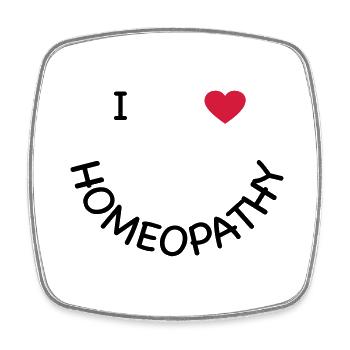J'adore l'homéopathie - Magnet carré - blanc - Devant