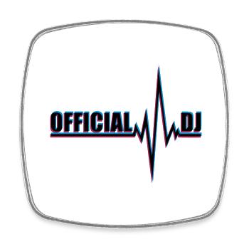 DJ officiel de Puls - Magnet carré - blanc - Devant