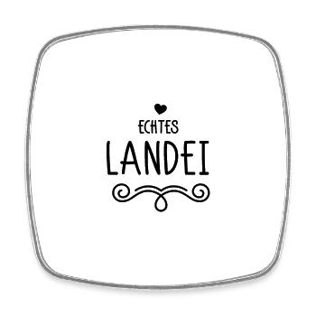 Echtes Landei - Viereckiger Kühlschrankmagnet - Weiß - Vorne