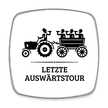 Last Away Tour With Trecker (JGA / Groom) - Square fridge magnet - white - Front