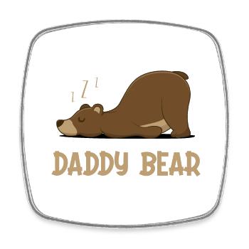 Daddy Bear - Square fridge magnet - white - Front