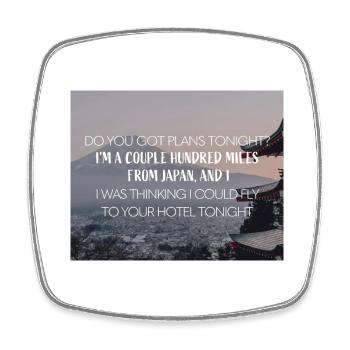 Lost in Japan - S. Mendes - Square fridge magnet - white - Front