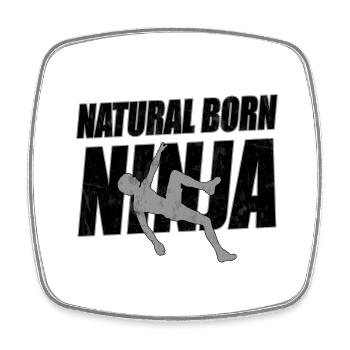Natural Born Ninja - Viereckiger Kühlschrankmagnet - Weiß - Vorne