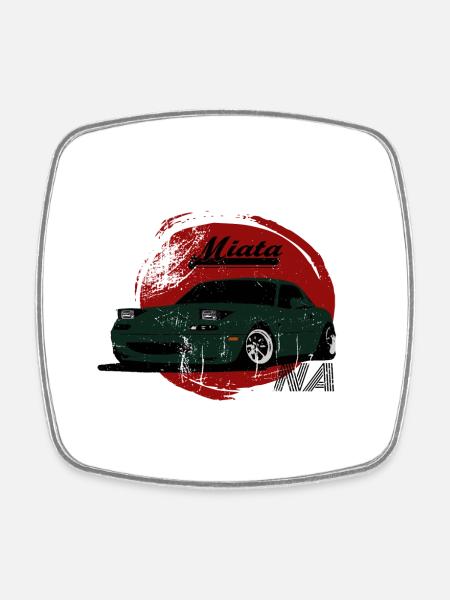 MIATA MX5 VINTAGE NA MK1 - Square fridge magnet - white