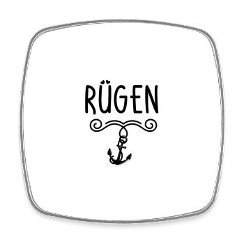 Rügen - Magnet carré - blanc - Devant