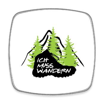 ICH MUSS WANDERN - Viereckiger Kühlschrankmagnet - Weiß - Vorne
