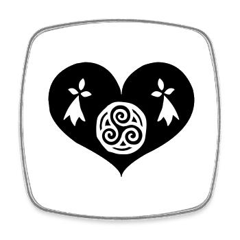 Bretagne Ewig - Breizh da viken - Viereckiger Kühlschrankmagnet - Weiß - Vorne
