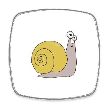 Escargot drôle doux escargots doux pour les amis des animaux - Magnet carré - blanc - Devant