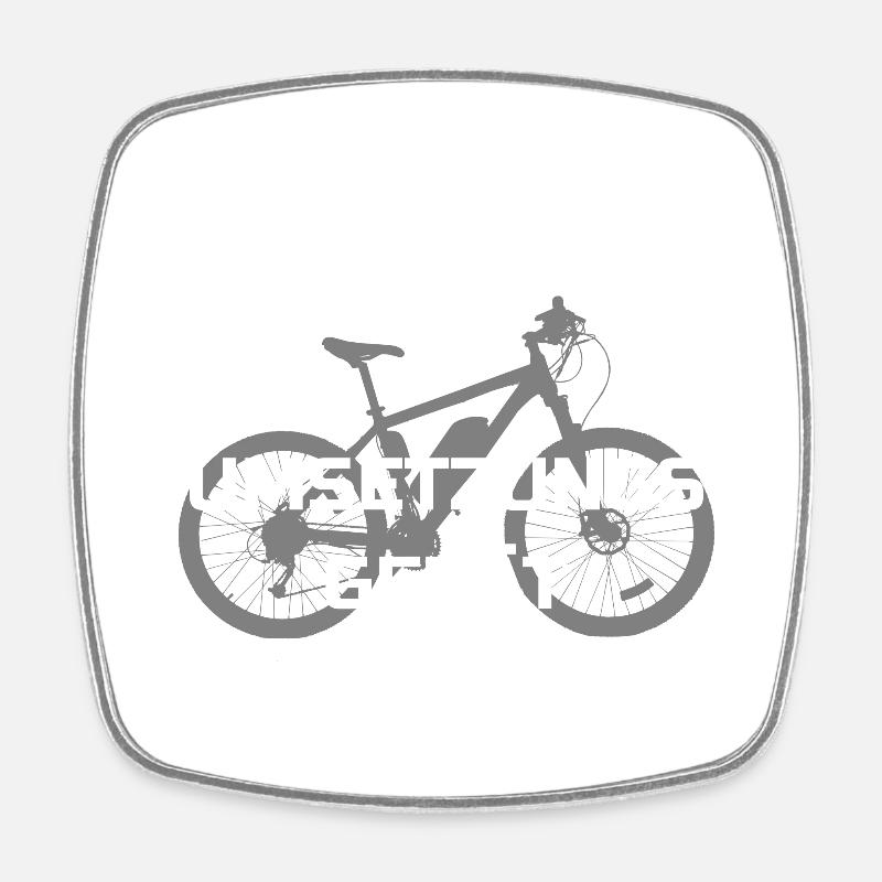 Ebike Klimaschutz - Viereckiger Kühlschrankmagnet - Weiß