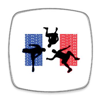 Parkour France | Parkour Frankreich - Viereckiger Kühlschrankmagnet - Weiß - Vorne