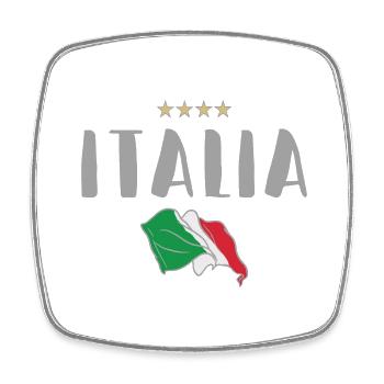Italy Soccer Football Fan Shirt Flag - Square fridge magnet - white - Front